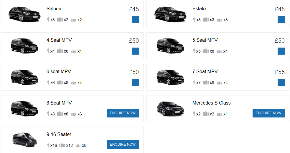 Airport Transfers Pricing Table 1 Liverpool → John Lennon (LPL) — First Class Chauffeurs.