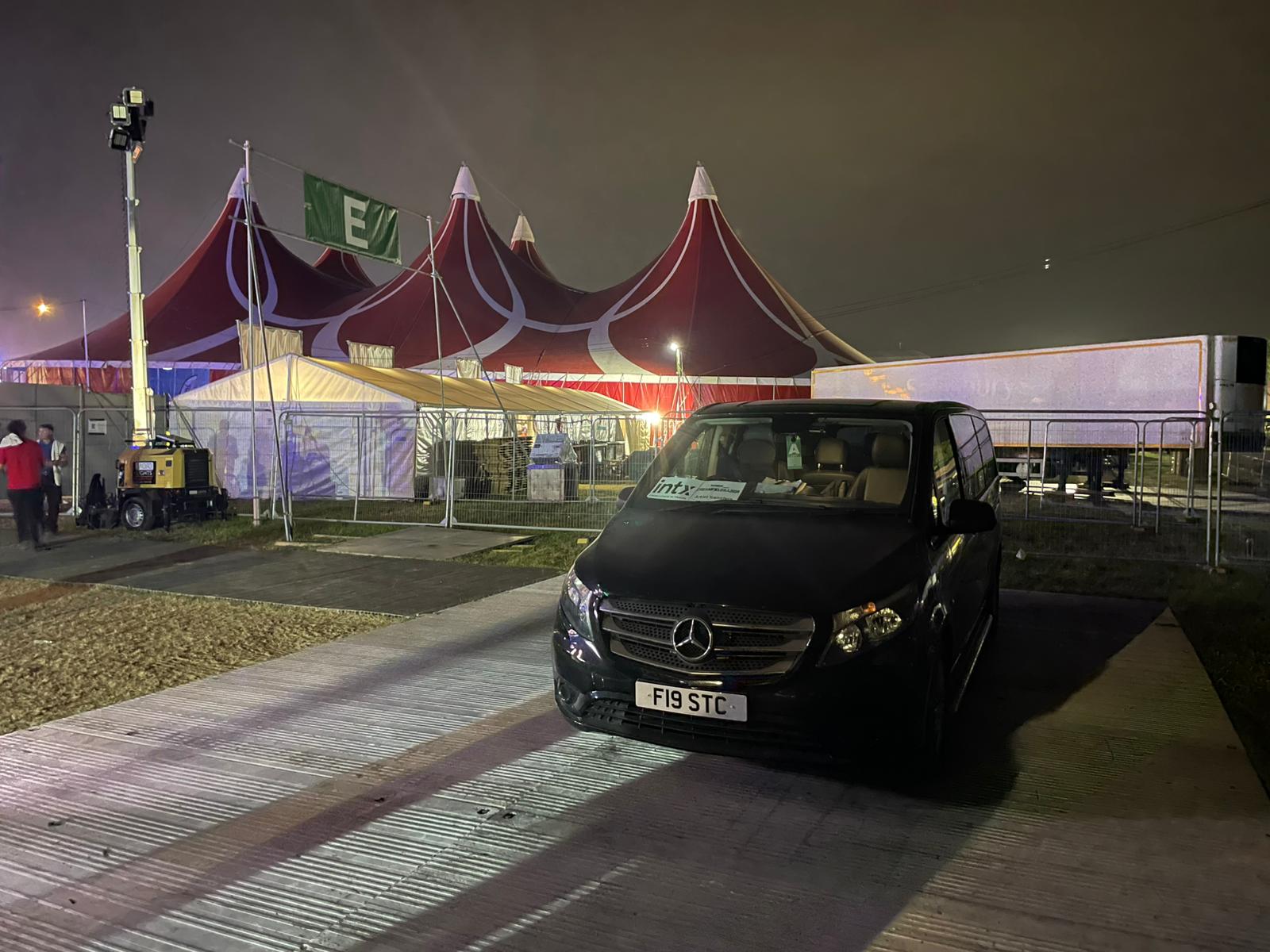 Sports & Entertainment 9 First Class Chauffeurs providing backstage artist transport at Creamfields Festival 2025 in Cheshire